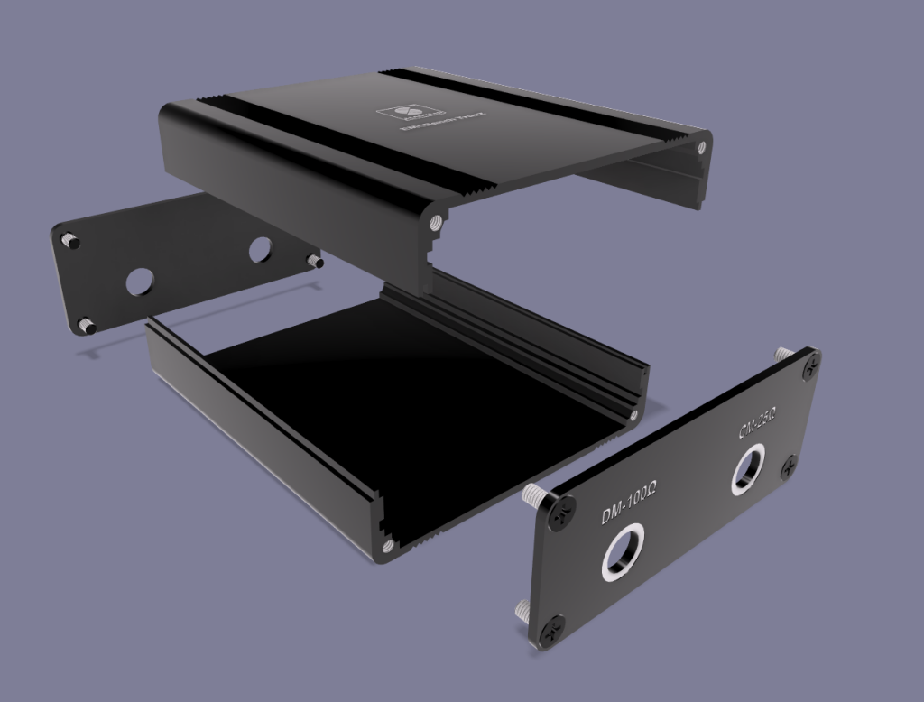 Assembly step 1 — enclosure disassembled