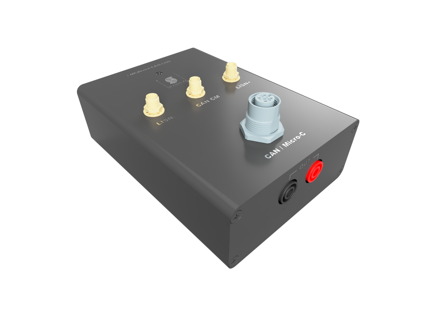 CANBench Duo enclosure — isometric view